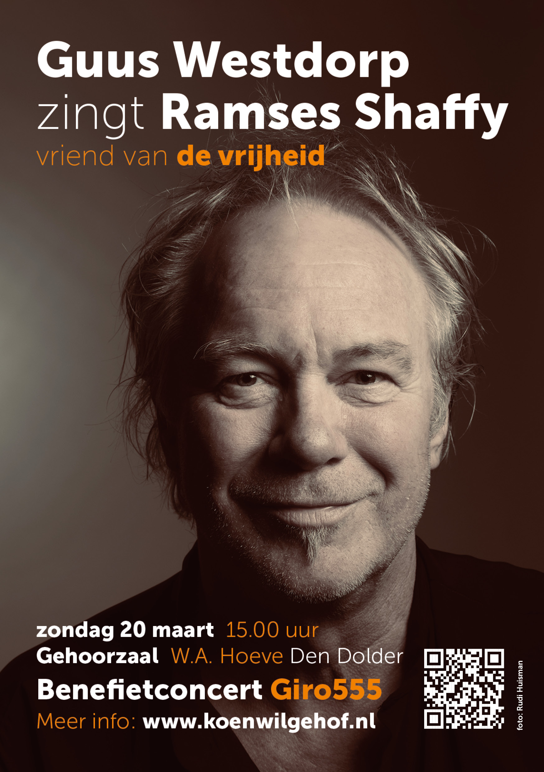 Benefietconcert: Guus Westdorp zingt Ramses Shaffy